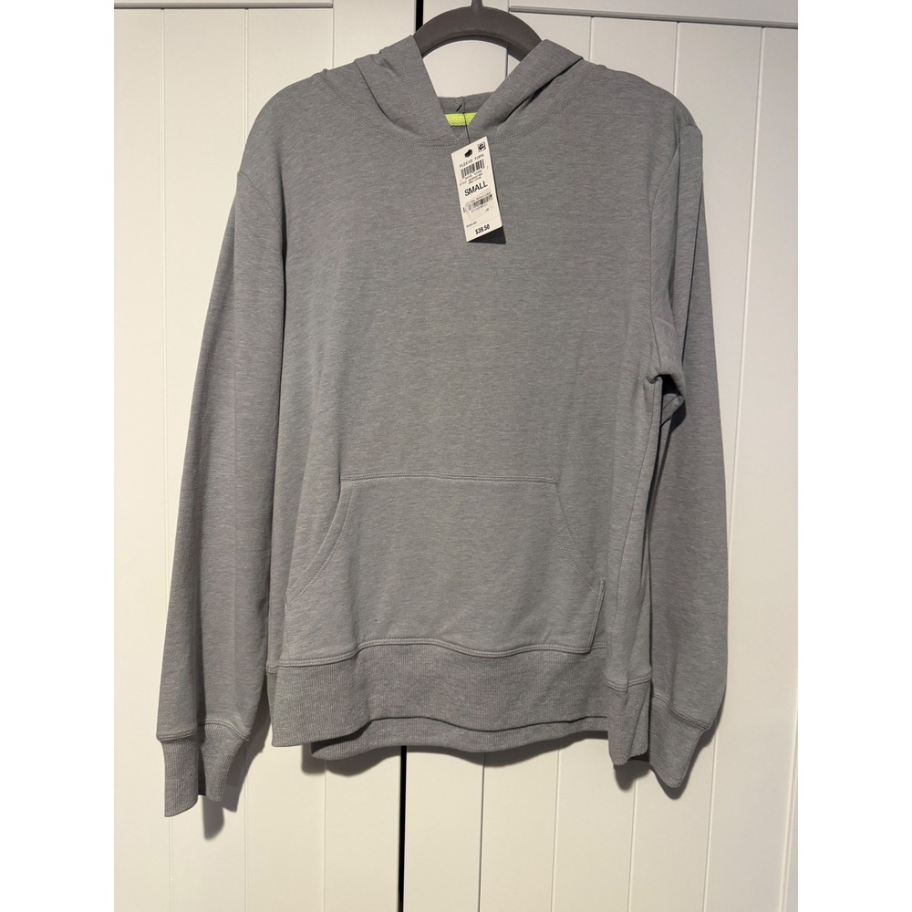 New Fleece Tops Mens Small Hoodie Zinc Heather Grey Pullover 100190371MS